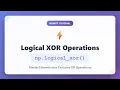 NumPy Logical XOR np logical - xor Tutorial for Beginners Element-wise XOR Operations