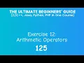 125 Exercise 12 Arithmetic Operators Java Python PHP