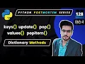 Python Dictionary Inbuilt Functions Keys Values Popitem pop Update in python dictionary