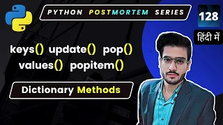 Python Dictionary Inbuilt Functions Keys Values Popitem pop Update in python dictionary