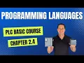 PLC Basic Course 2 4 Programming Languages Learn PLC Programming in TIA Portal