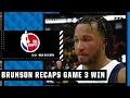 Jalen Brunson after Mavs Game 3 victory I m just trying to help my team win NBA on ESPN