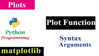 Python Programming Tutorials - Plot Function pyplot module matplotlib