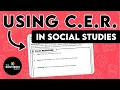 Using C E R in Social Studies Claim Evidence Reasoning for Social Studies Skills
