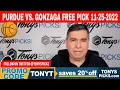 Purdue vs Gonzaga 2022 FREE College Basketball Picks and Predictions on NCAAB Betting Tips