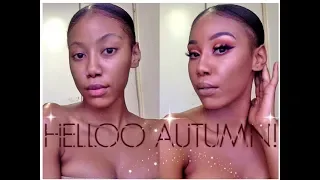 autumn inspired makeup look delayed upload south african youtuber