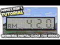 Minecraft - WORKING DIGITAL CLOCK No Mods Redstone Tutorial