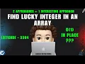 Find Lucky Integer in an Array 3 Approaches In Place Leetcode 1394 codestorywithMIK