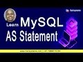 Aliasing Through AS Clause MySQL Tutorial for beginners Harisystems