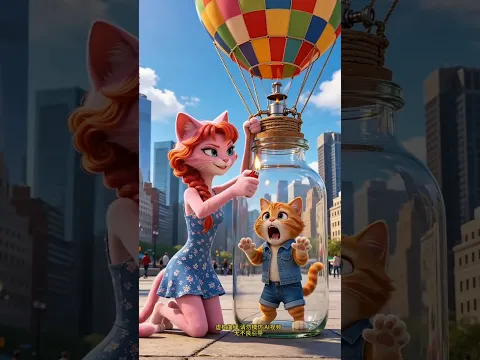 স্বামীকে ছোট্ট করে মরুভূমিতে পাঠিয়ে দিল! 😱🐱 তারপর ঈগল যা করল… | Part 1#shorts #trending #cat