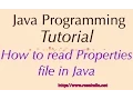 How to read properties file in Java