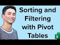 Sorting and Filtering with Excel Pivot Tables