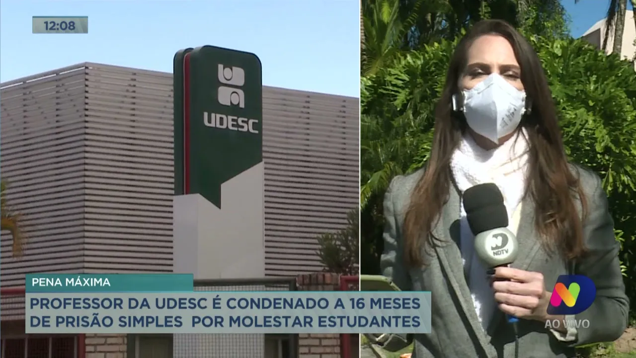 Professor da UDESC é condenado a 16 meses de prisão simples por molestar estudantes