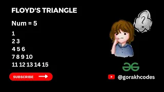 Floyd s triangle GeeksforGeeks Problem Solving Solution Gorakh Codes