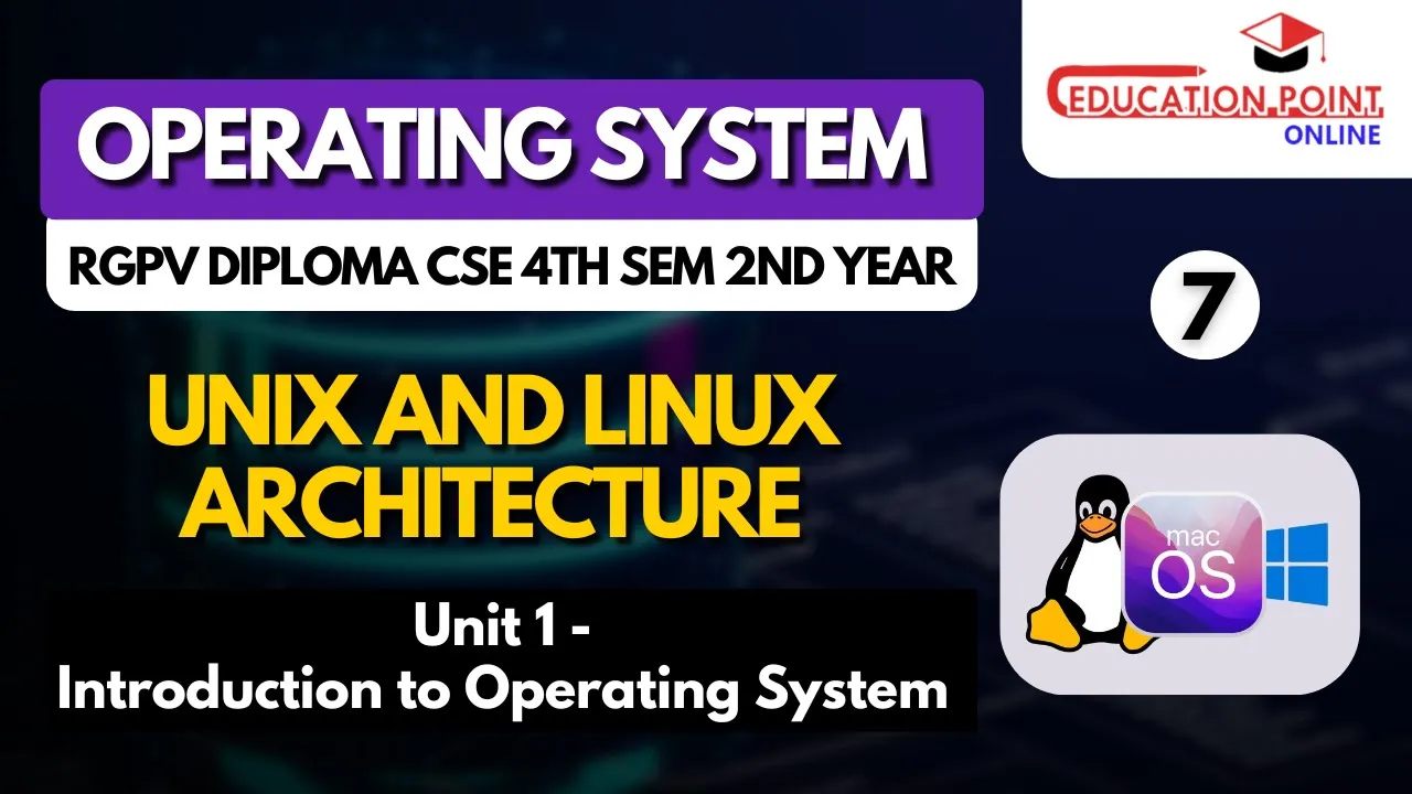 Unix and Linux Architecture | Operating Systems RGPV Diploma CSE/IT 4th Sem 2nd Year