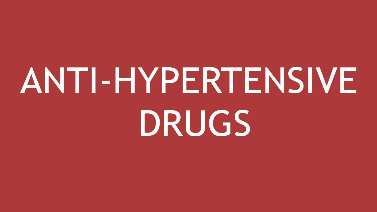 Pharmacology of Anti-Hypertensive Drugs | Dr. Shikha Parmar