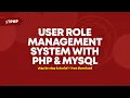 Simple User Role Management System In PHP MYSQL