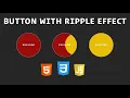 Button with Ripple Effect using HTML CSS and JavaScript Hover Effect with HTML CSS JavaScript