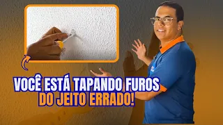 COMO TAPAR FUROS NA PAREDE: O jeito CERTO para não aparecer depois!