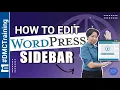 How To Edit WordPress Sidebar Image In Sidebar Add Sidebar Widgets To Posts On WordPress