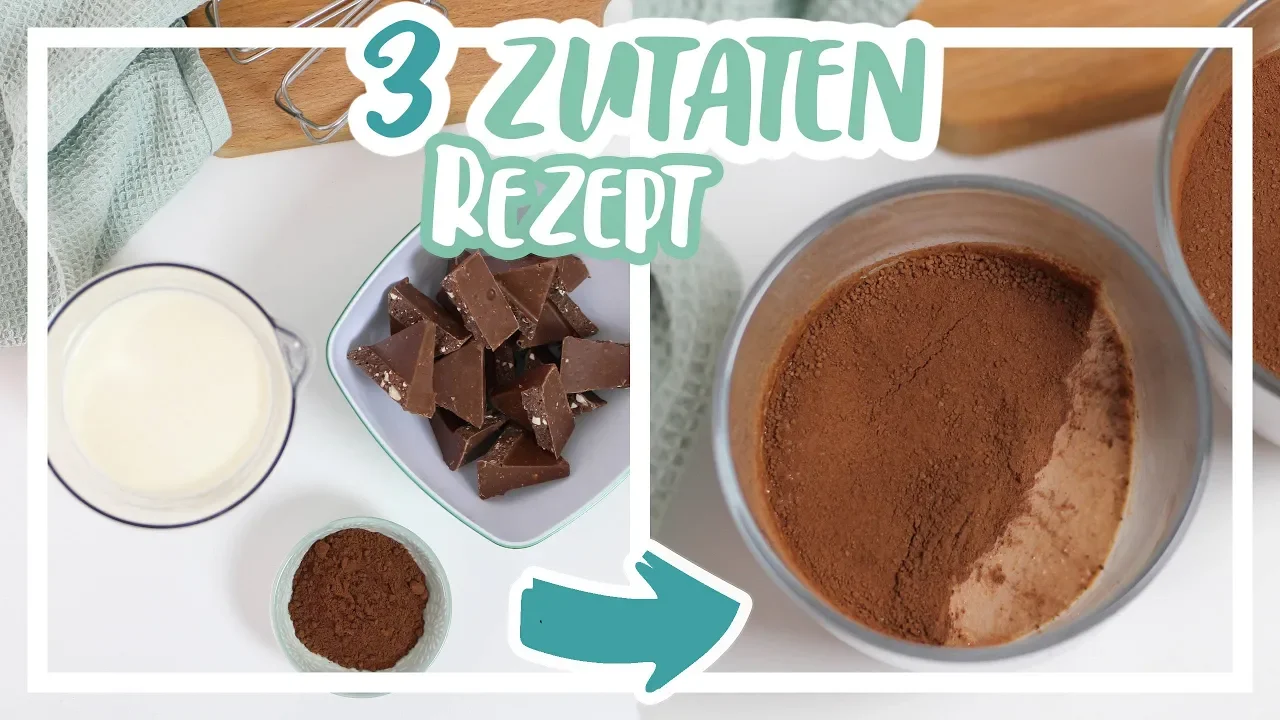 Schokomousse aus nur 2 Zutaten Selbermachen (mousse au chocolat Rezept). 