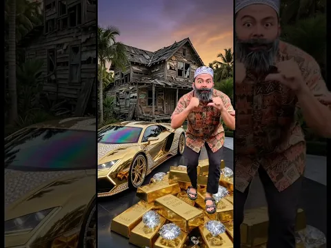 orang kaya motornya keren, orang miskin gerobaknya butut !