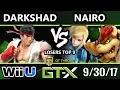 GTX 2017 Smash 4 - E2C | Darkshad (Ryu) vs NRG | Nairo (ZSS, Bowser) - Wii U L.Top 9