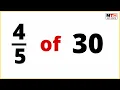 of 30 Four-fifth of 30 Fraction of a number Step-by-step explanation