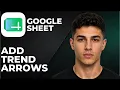 Google Sheets How To Add Trend Arrows Step By Step Beginner Tutorial 2026