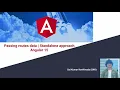 Passing routes data Standalone Approach Angular 15