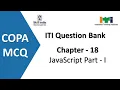 18 JavaScript Part - 1 ITI COPA MCQ Question Bank