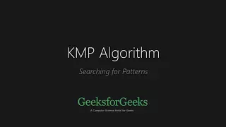 KMP Algorithm Searching for Patterns GeeksforGeeks