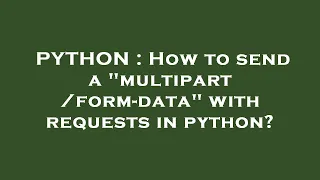 PYTHON How to send a -data with requests in python