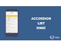 Accordion List with Ionic