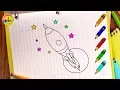 Rocket Coloring Pages - Learn How To Draw