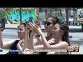 Heat and humidity not stopping tourists from visiting downtown Palm Springs