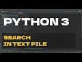 How to Read Search and Open Text File in Python