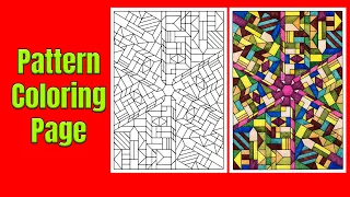 Relaxing Geometric Patterns Coloring Page Stress Relief And Mindfulness Activity 2