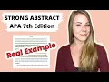 How to Write a GOOD ABSTRACT for Student Papers