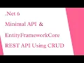 Dotnet Minimal API and Entity Framework Core CRUD Operation REST API Docker Microsoft Edge