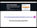 Provisioning Exadata Database Service in Oracle Database AWS