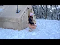 Lagu Solo Winter Camping in Heavy Snow❄️Girl Alone in Forest by the River🌲Nature Sounds #asmr #forest