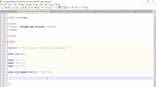 PHP How to Repeat a text several times in php