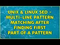 Unix Linux Sed - Multi-Line Pattern matching after finding first part of a pattern