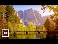 4K U Yosemite Falls in Autumn Golden Hour 6Hr Merced River Ambience for Sleep and Relaxing