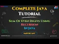 Sum of Even Digits Using Recursion in Java Step-by-Step Tutorial Master Recursion in Java