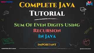 Sum of Even Digits Using Recursion in Java Step-by-Step Tutorial Master Recursion in Java