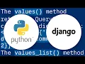 Django values - list vs values