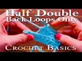 Learn Half Double Crochet Back Loop Only - Simple and Slow CBLO Lesson Through Back Loops