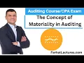 Materiality In Auditing Auditing Course CPA Exam AUD